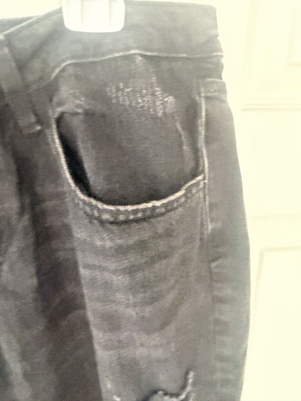 Wild Fable High Rise Easy Rigid Straight Jeans Womens Sz 10 Black Raw Hem New - Picture 5 of 13